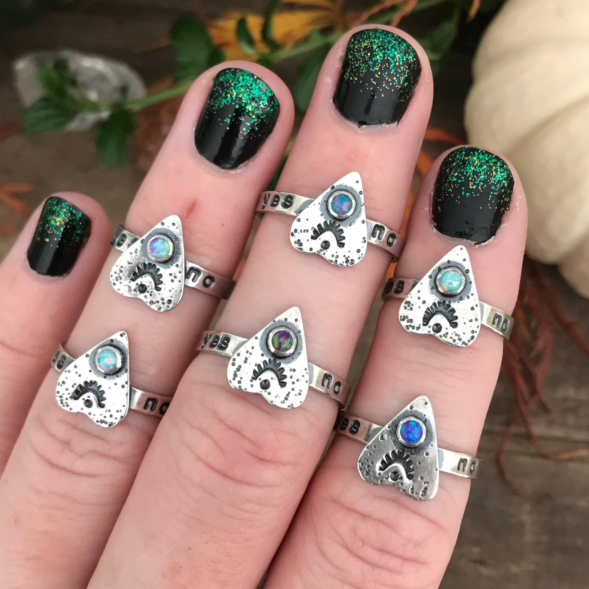 Blue and Blue - Wholesale Cocktail/Statement Ring - Ouija Ring - Opal8