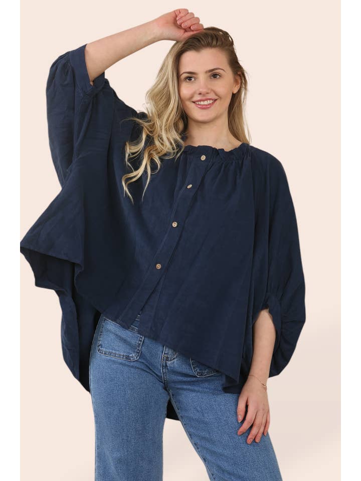 Kurt Muller – Blusa - Mulher por atacado – Blusa de Botões em Algodão Canelado9