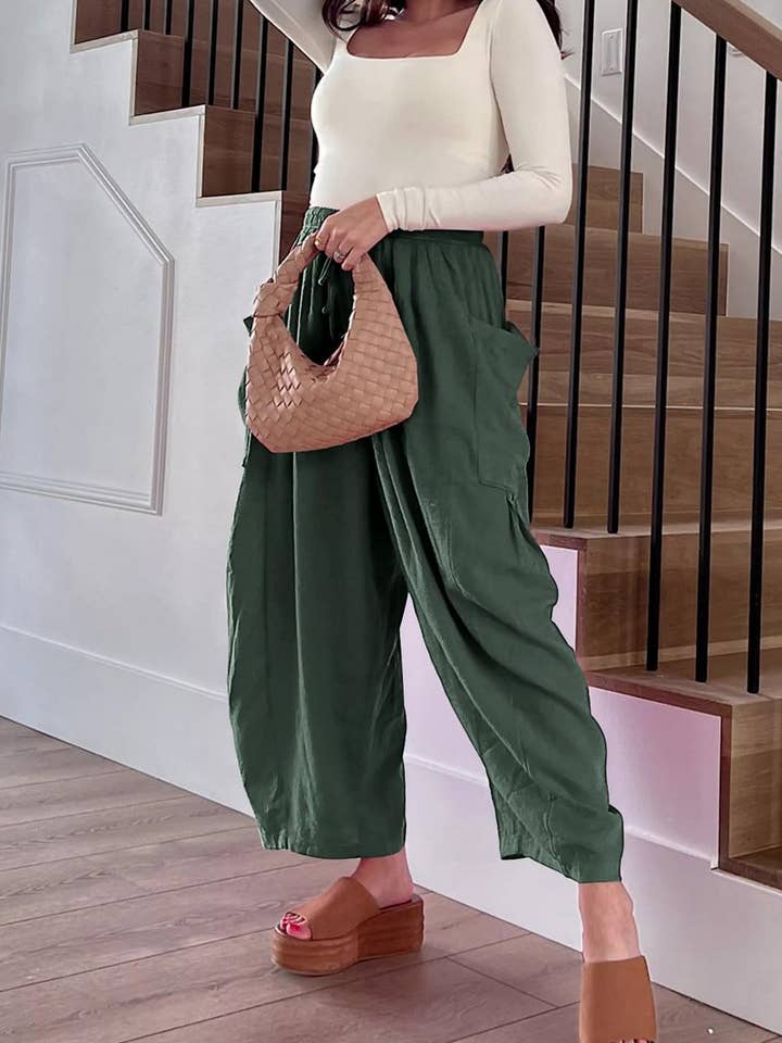 NINEXIS - Wholesale Pants - Women's - CWBLP0709_LOOSE CASUAL COTTON AND LINEN TROUSERS7