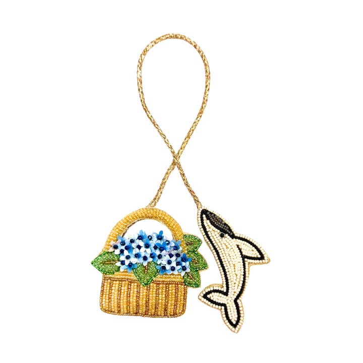 The Hydrangea Basket Bag Charm for wholesale by Beth Ladd Collections