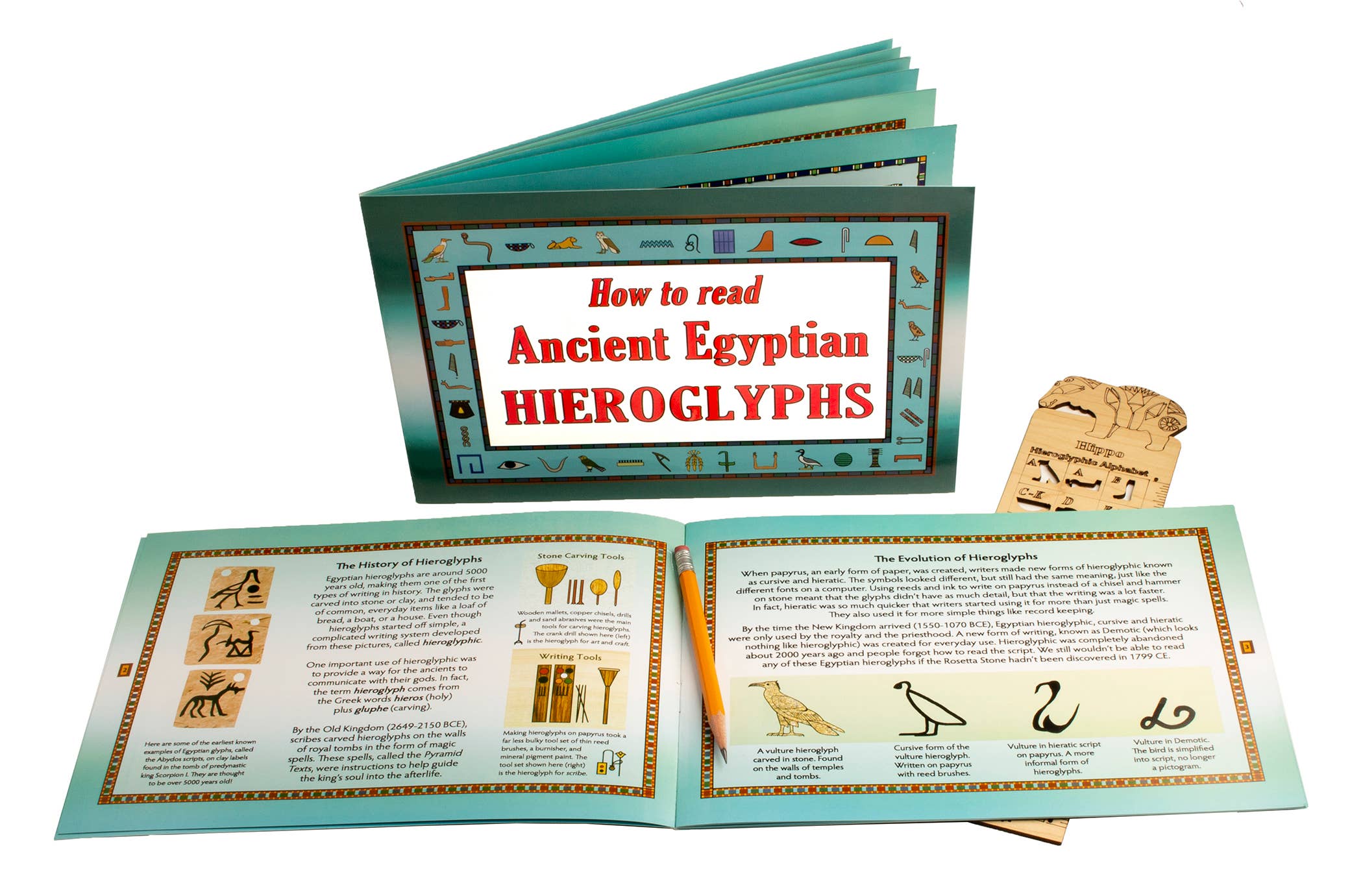 Discoveries, Inc. - Vendita all'ingrosso History & Geography - Opuscolo su come leggere i geroglifici - 18 pagine - Prodotto in Egitto0