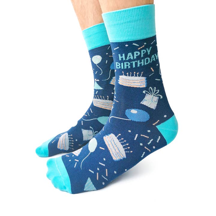 Chaussettes Happy Birthday - M/L (Hommes) pour la vente par Uptown Sox