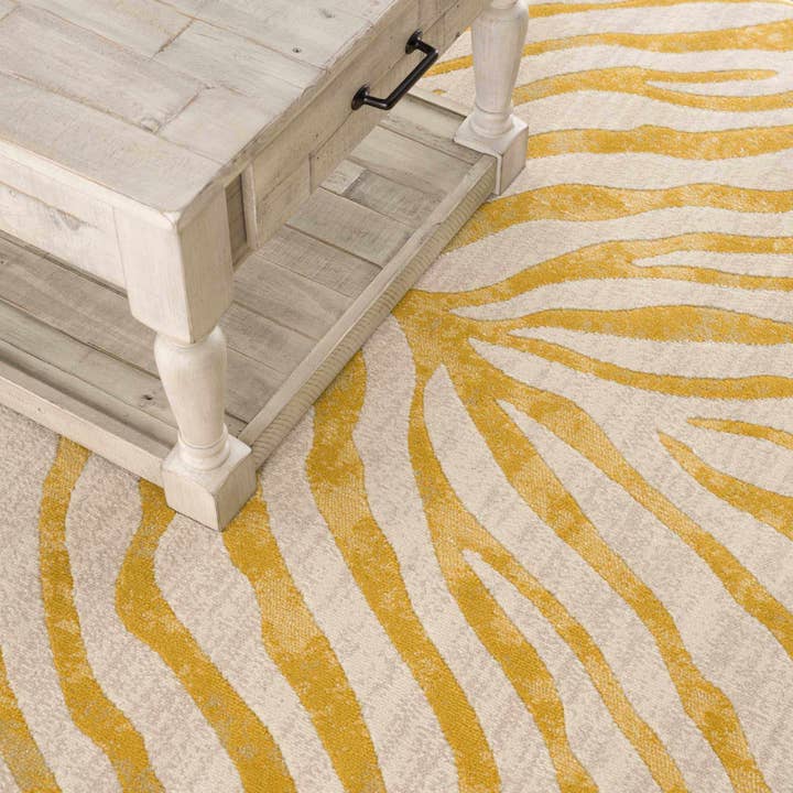 Hauteloom - Wholesale Area Rug - Yellow Terra Zebra Print Area Rug10