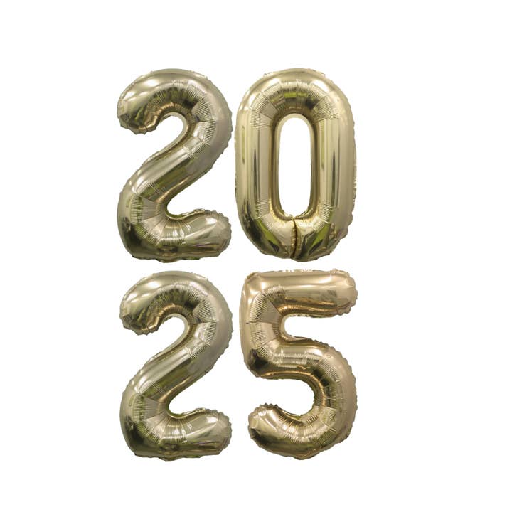 Ellie's Party Supply - Wholesale Balloon - 2025 Giant Mylar Foil Number (32 Inches) - Graduation / Anni