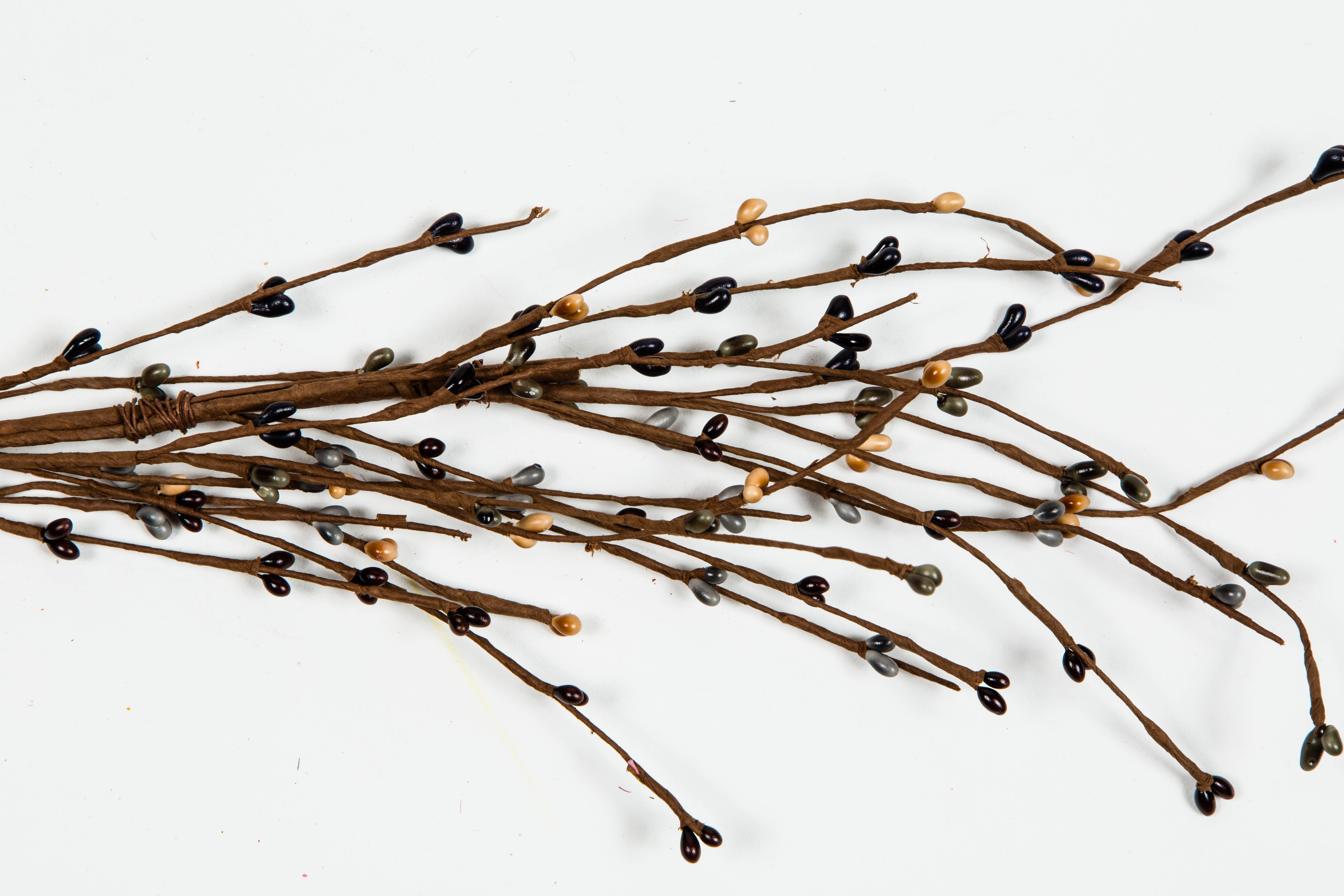 KMI International Corp. - Wholesale Bunting/Garland - Rice Berry Garland, 55In, Hw, Black, Tan, Mix1