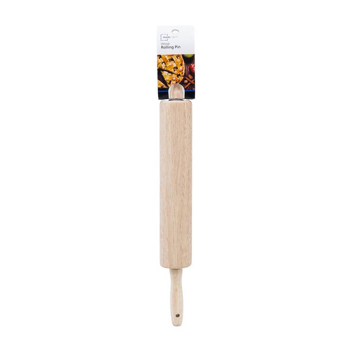 Wooden Rolling Pin Standard-Size Light Beige for Baking for wholesale by Deluxe Import Trading