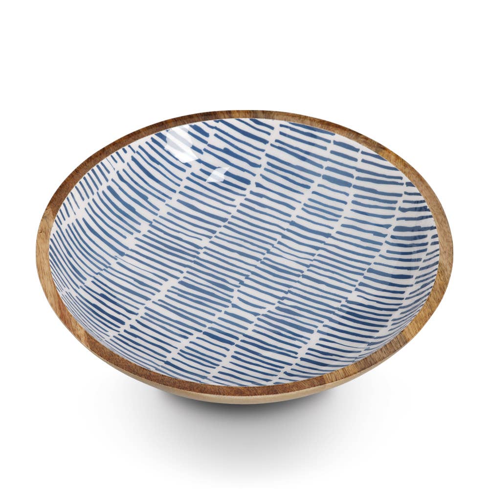 Bowl, Mango Wood, Blue for wholesale on Faire2