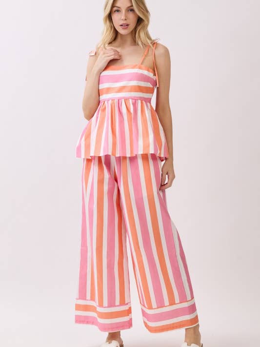 Ensemble Deux Pièces Rayé CTP52429 pour la vente par GeeGee x Lovelo