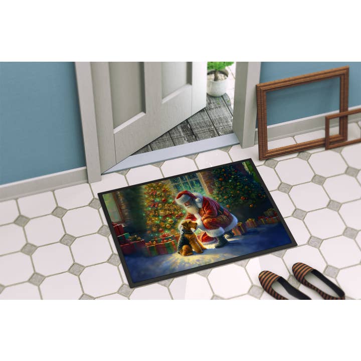 Caroline's Treasures - Wholesale Door Mat - Airedale Terrier and Santa Claus Doormat 24x36 DAC40552