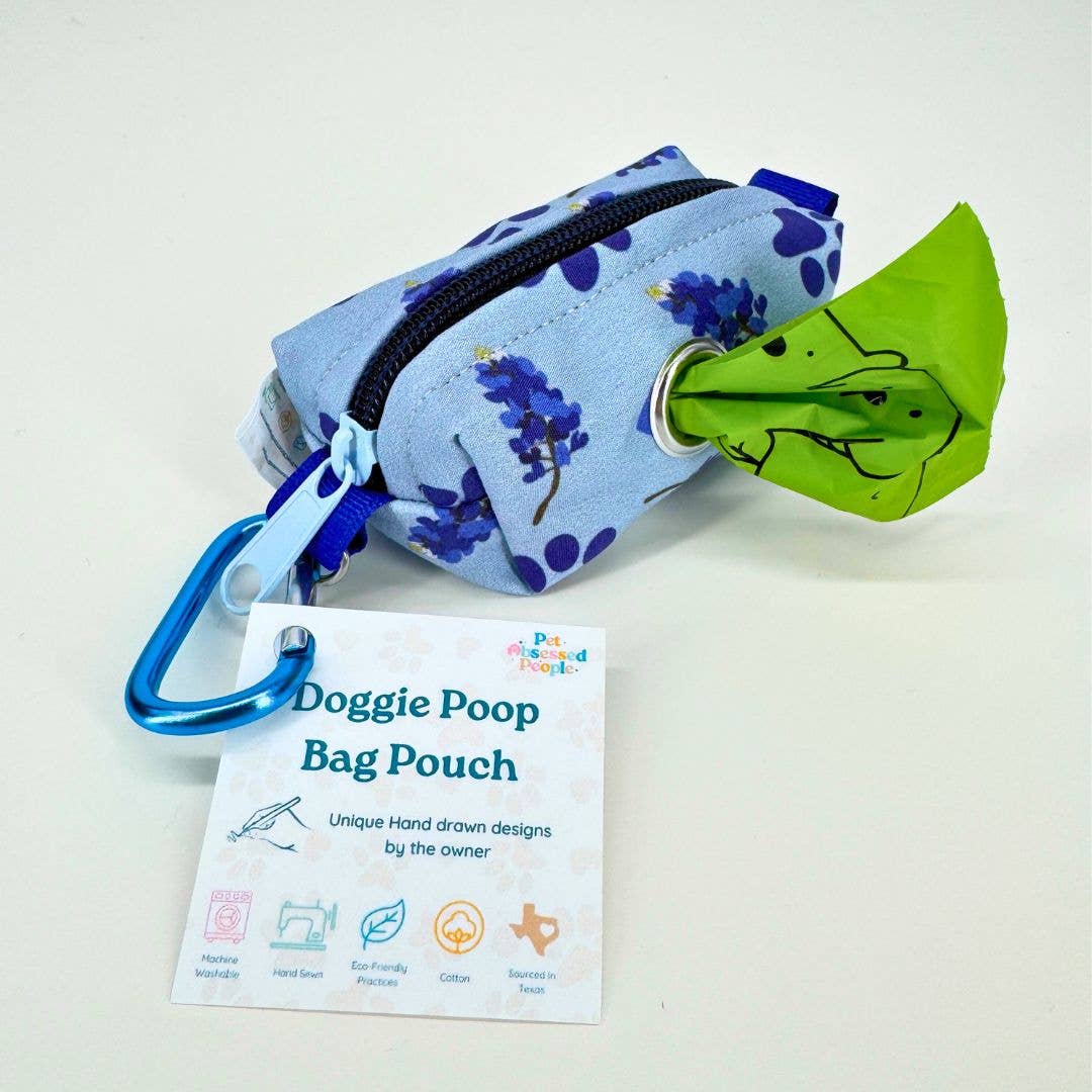 Pet Obsessed People - Wholesale Pet Poop Bag Dispenser - Texas Bluebonnet Love - Hands Free Dog Poop Bag Holder3