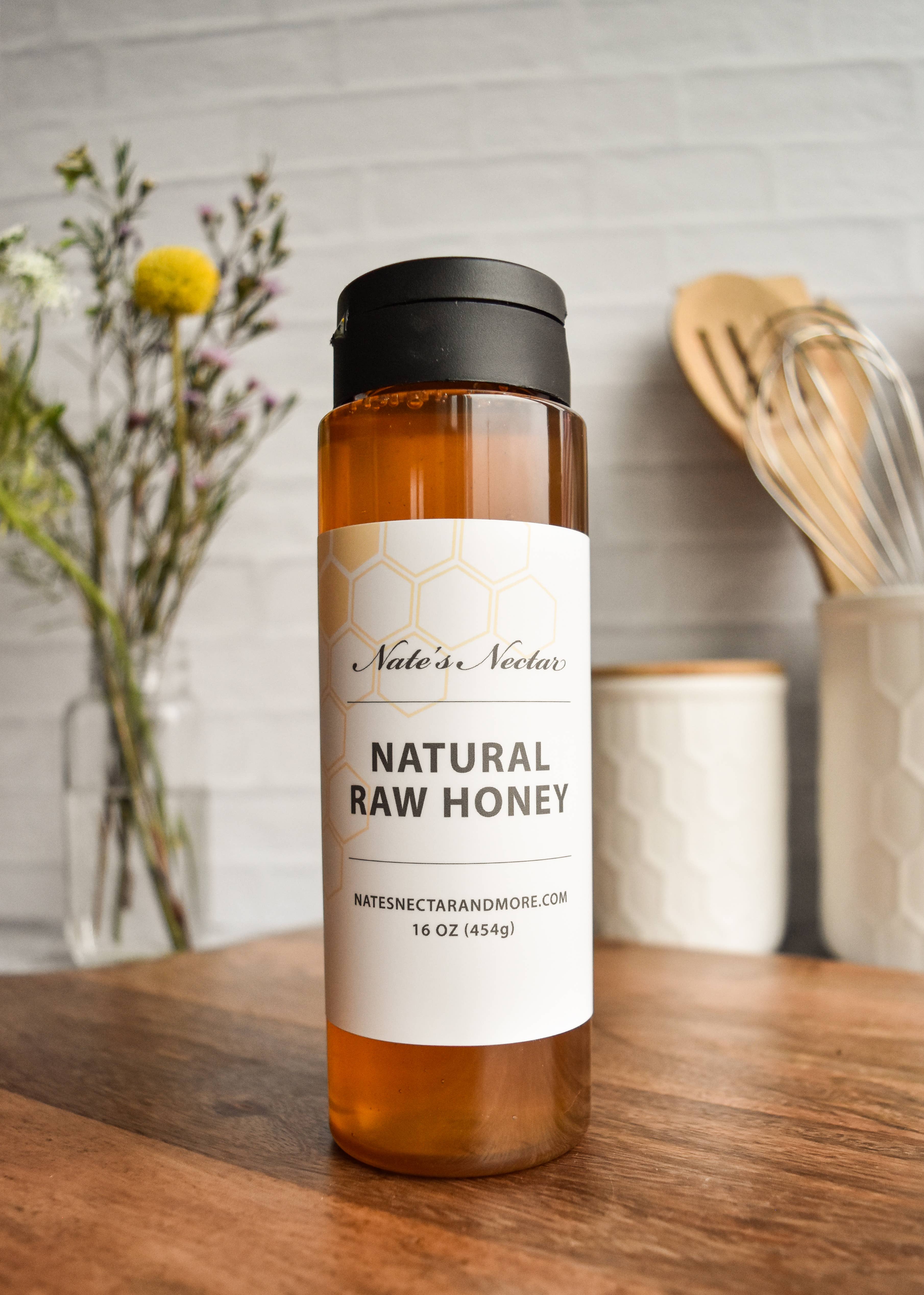 Nate's Nectar - Wholesale Honey - Natural Raw Honey, Plastic Squeeze Bottle1