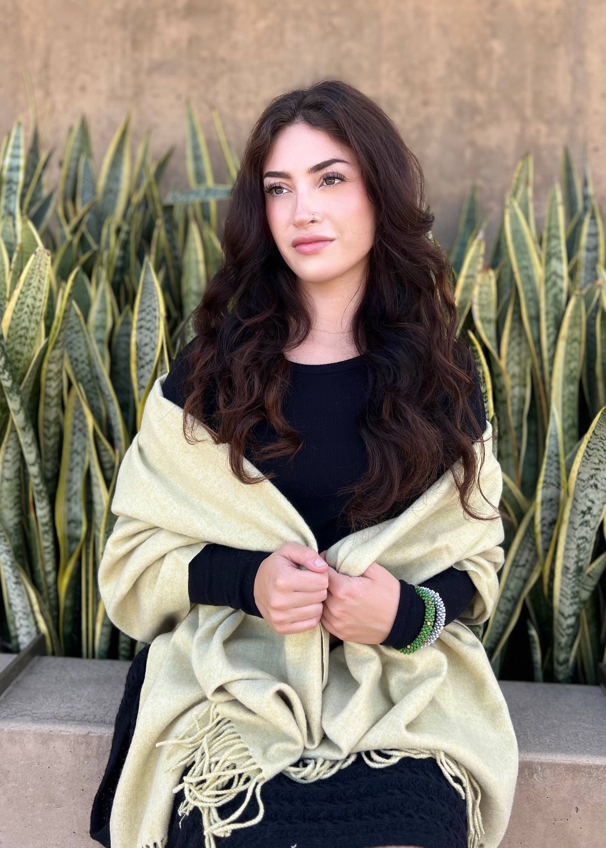 Humble Hilo - Wholesale Scarf - Women's - Humble Hilo Large Wool Scarf164