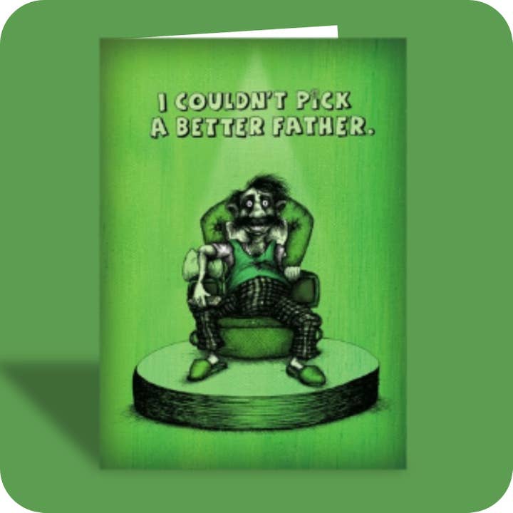 #077 – Lustige Grußkarte – Konnte keinen besseren Vater wählen für den Großhandel von Bald Guy Greetings