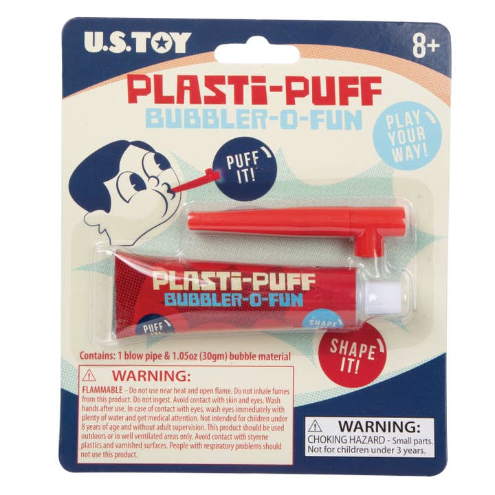 Plasti Puff Bubbler-O-Fun 12 Unit Box 8+ for wholesale by US Toy Company