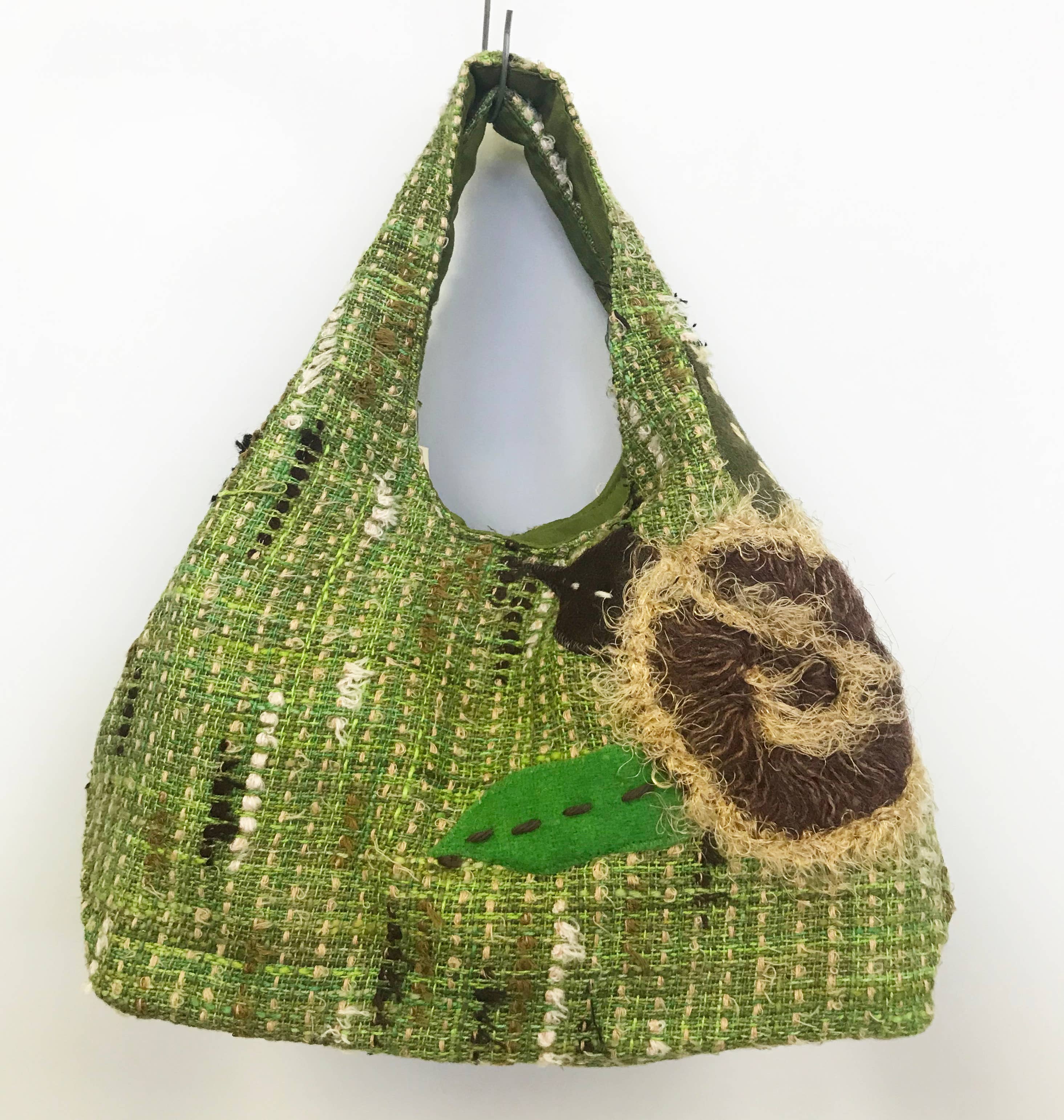 Ricki designs - Wholesale Tote Bag - Women's - FALL BOUCLE YARN EMBROIDERY APPLIQUE SMALL TACO TOTE5