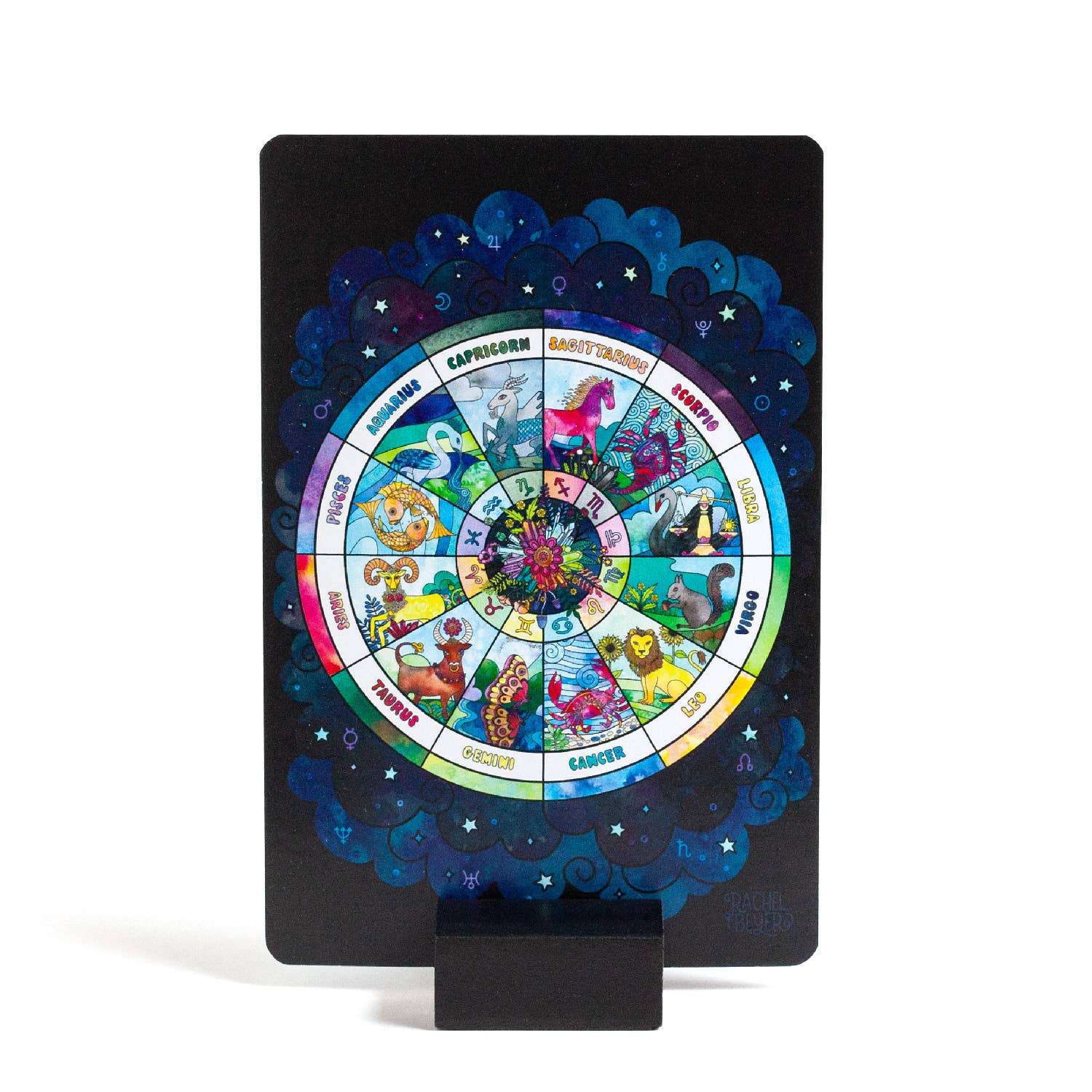 Rachel Beyer - Wholesale Art Print - Astrology Wheel Zodiac Mini Art Print3
