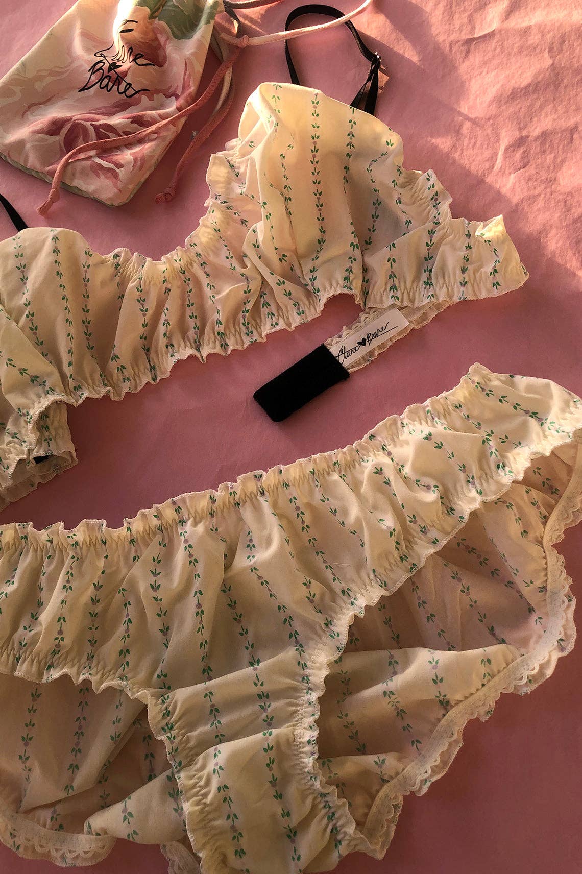 Clare Bare - Wholesale Lingerie Set - Women's - READY TO SHIP Mystery Print Oleander Bralette & Bloomer Set22