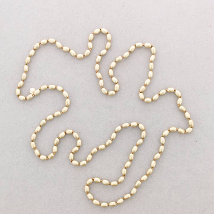 Long Necklace with Knots and Metallic Beads 1.5m for wholesale by Sonata