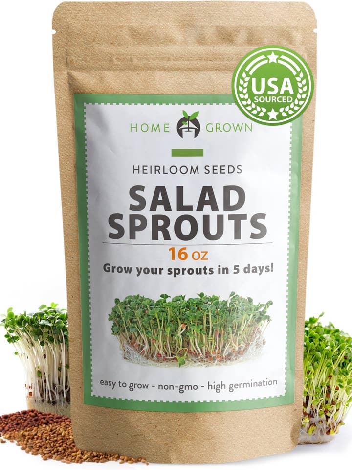 Sprouts and Microgreens Seeds Bulk Mix (16oz) for wholesale by Homegrown Garden