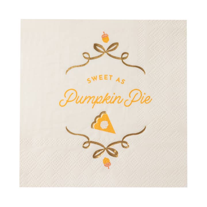 SERVILLETAS DE CÓCTEL DULCES COMO TARTA DE CALABAZA para venta al por mayor de Bonjour Fête