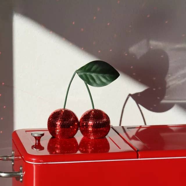 INSPECIAL HOME – wholesale Decorative tabletop object – Cherry Disco Ball, Whimsical Quirky Decorative Decor Object
