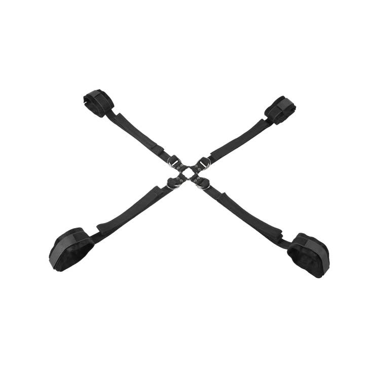 Velvet Noir Adjustable Hog Tie & Cuff Set for wholesale by Sportsheets