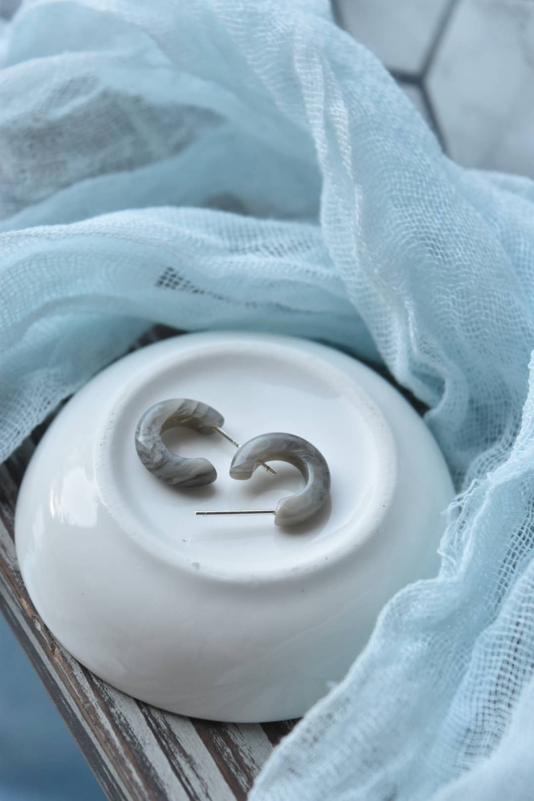 Fenna&Fei - Wholesale Hoop Earrings - Huggie Hoops Collection | Small Tiny Minimalist Resin Hoops2