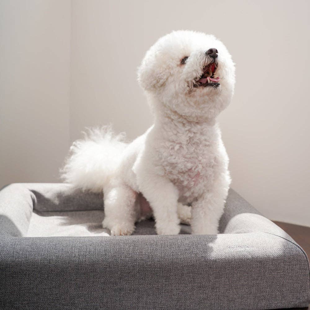 HOWLPOT. USA – Großhandel Haustierbett – Katze/Hund – Memory Foam (Aschbraun)2