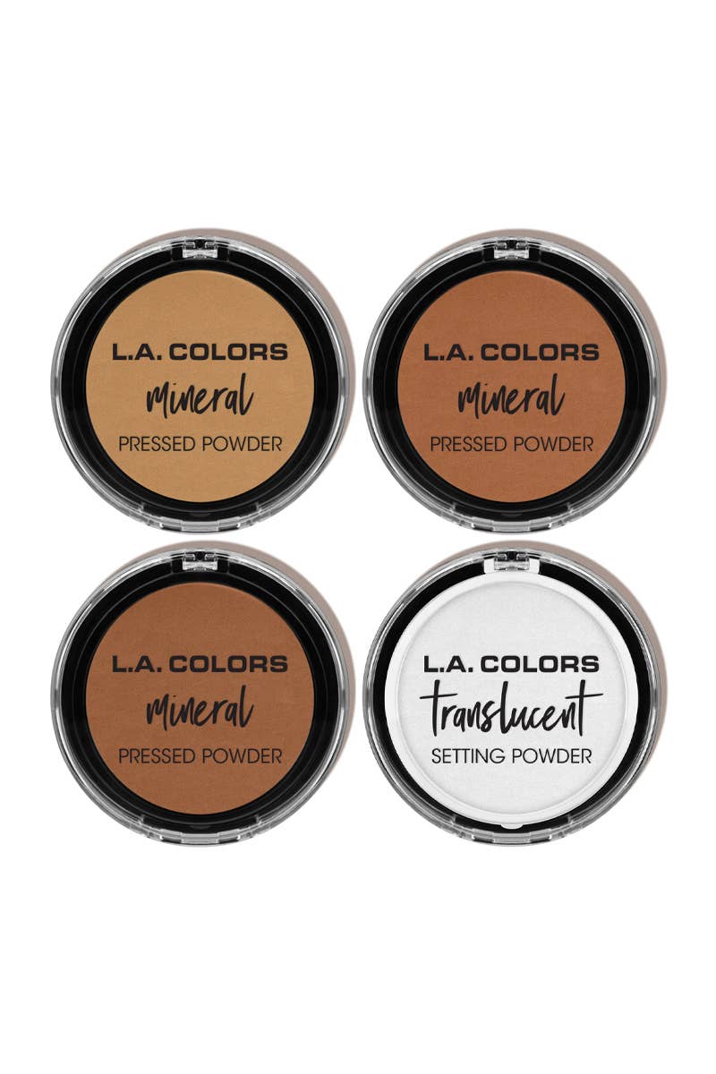 PINEAPPLE Beauty - Wholesale Makeup Setting Spray/Powder - LA Colors CAD96.1 Mineral Pressed Powder Display Set3