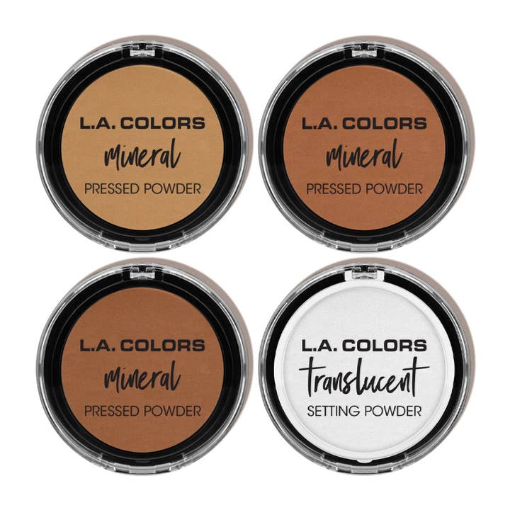 PINEAPPLE Beauty - Wholesale Makeup Setting Spray/Powder - LA Colors CAD96.1 Mineral Pressed Powder Display Set3