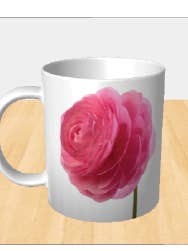 Floral Cup Tazza da tè floreale con ranuncolo rosa da 11 once per la vendita all'ingrosso da parte di Talfoto Studio