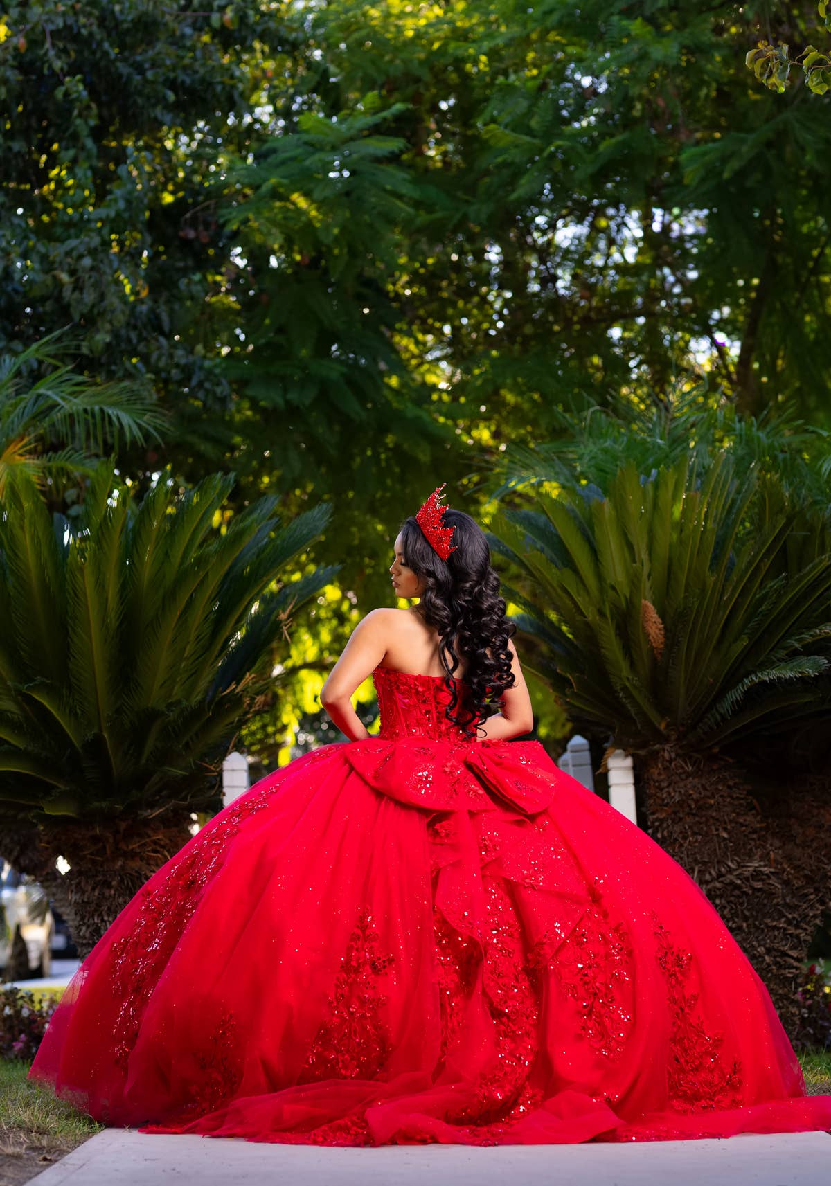 Red Sweetheart neckline quinceanera dress CHF3129 for wholesale on Faire6