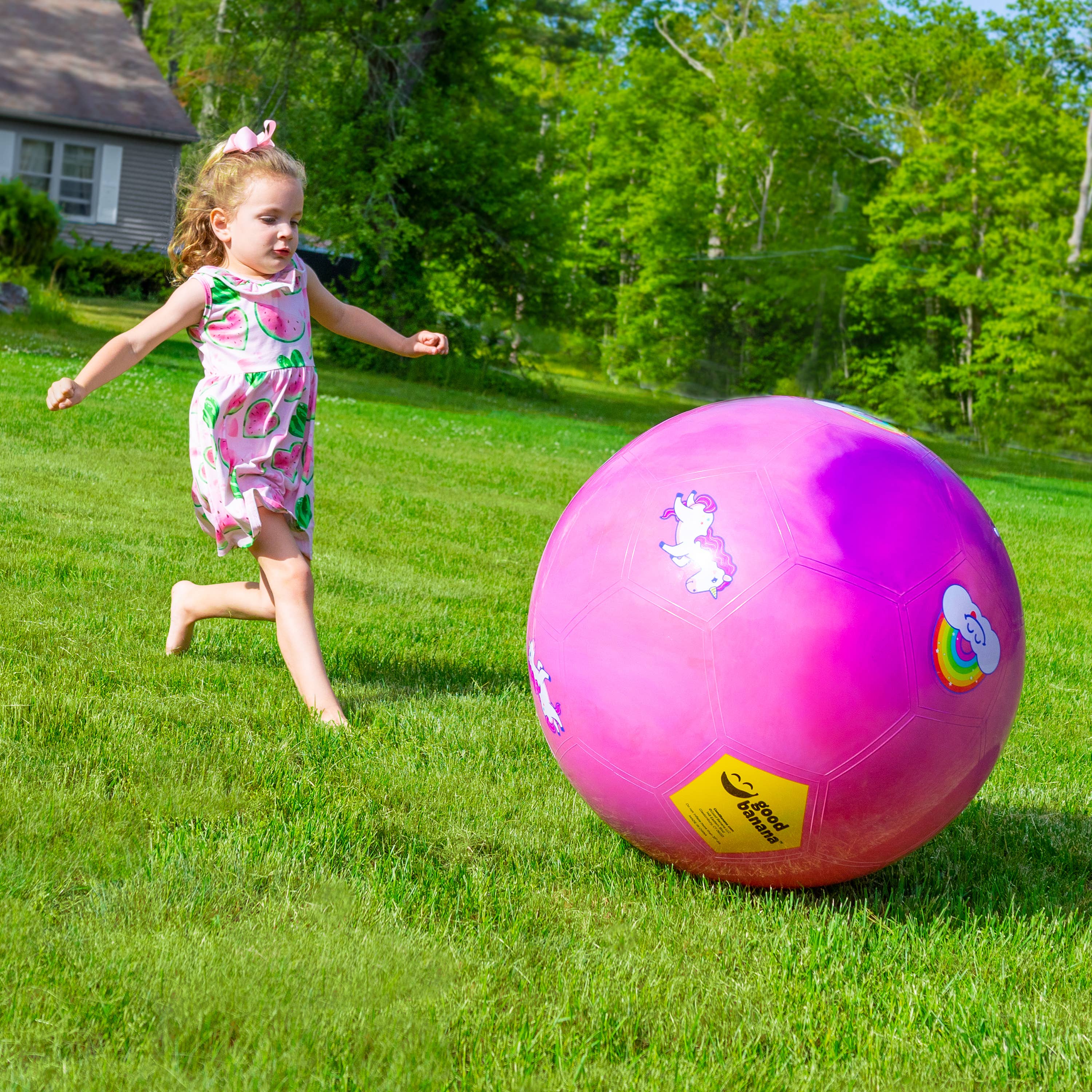 Giant 15 Kick Rebound Ball with Wrist Strap and Pump-Fun for Boys and Girls-Outdoor Toys 