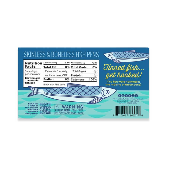SNIFTY - Wholesale Pen - TINNED FISH PENS - DISPLAY OF 10