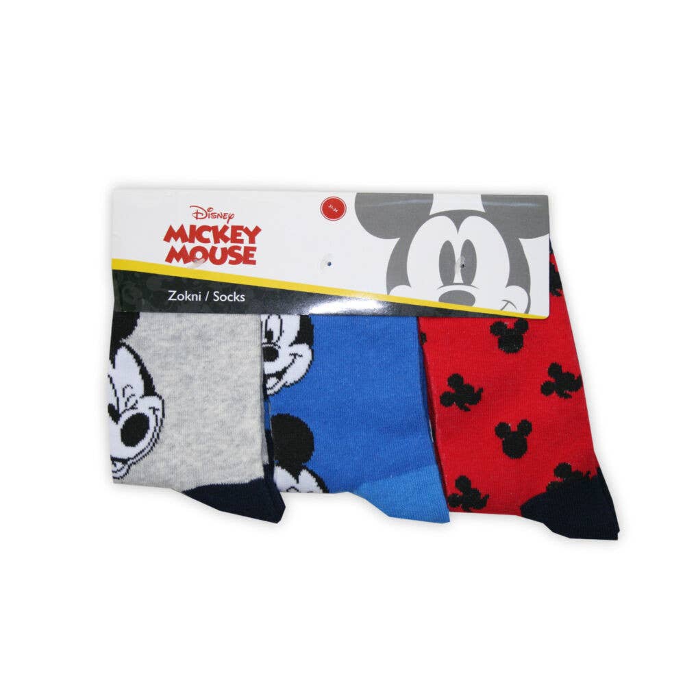 Evidence – wholesale Strumpor - Barn – Barns bomullsankelsockor 3 par med Mickey Mouse0