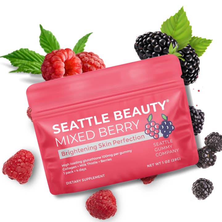 Seattle Gummy Company - Wholesale Oral Supplement/Vitamin - Beauty Gummy Spotless Skin Perfection |12-Pack, Mixed Berry
