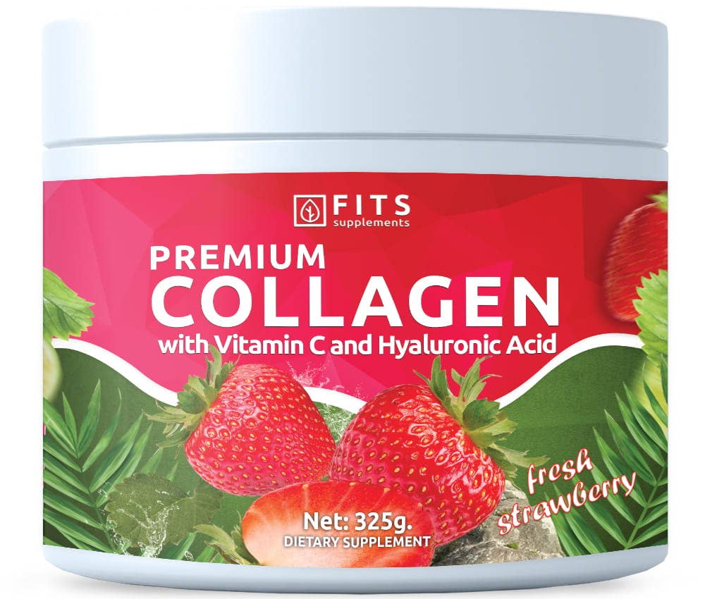 FITS - Wholesale Protein/Superfood Powder - Premium Collagen Fresh Strawberry powder 325g0