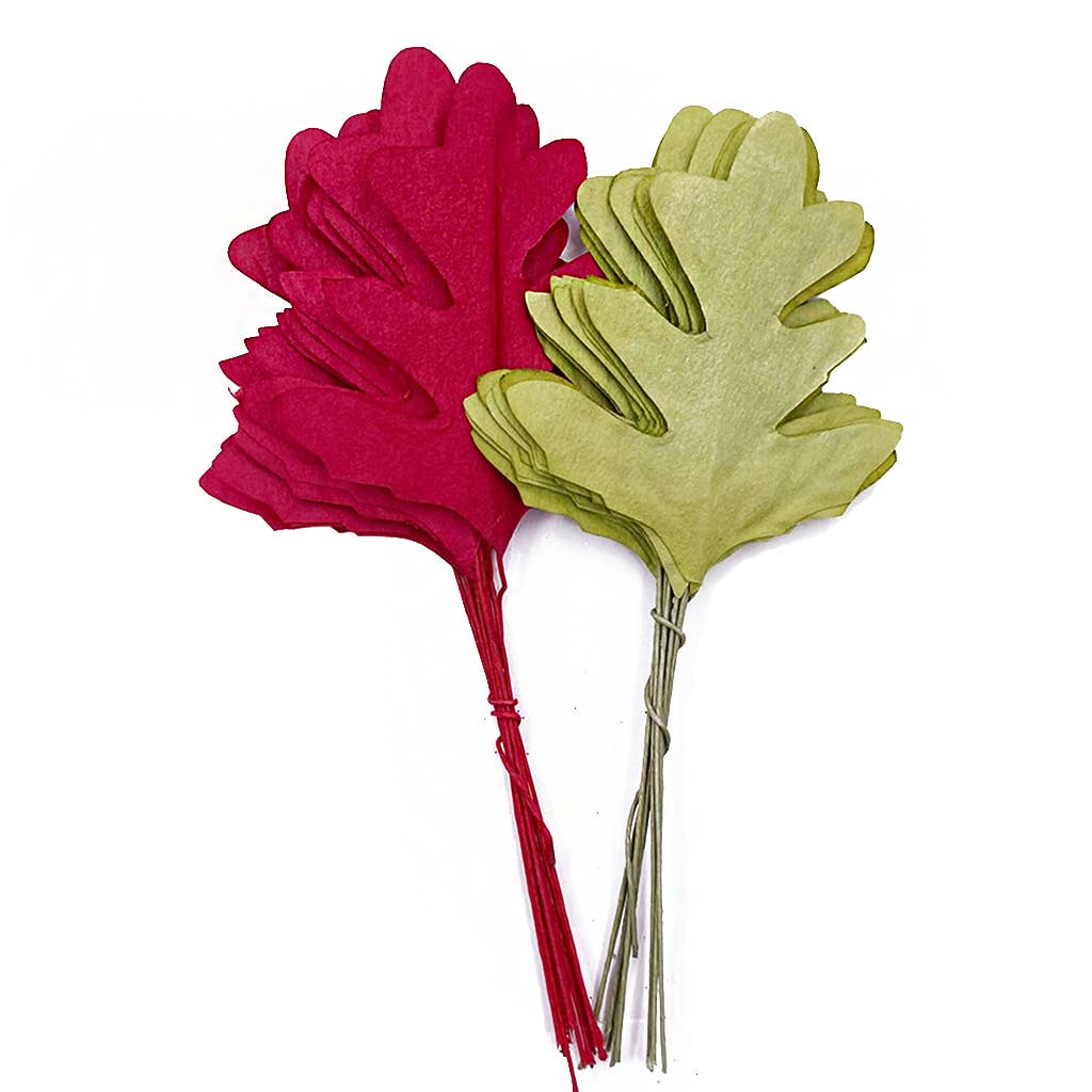 Angels Craft - Wholesale Artificial Plant - Artificial Oak Leaves Assort 6ct. Green and 6ct1