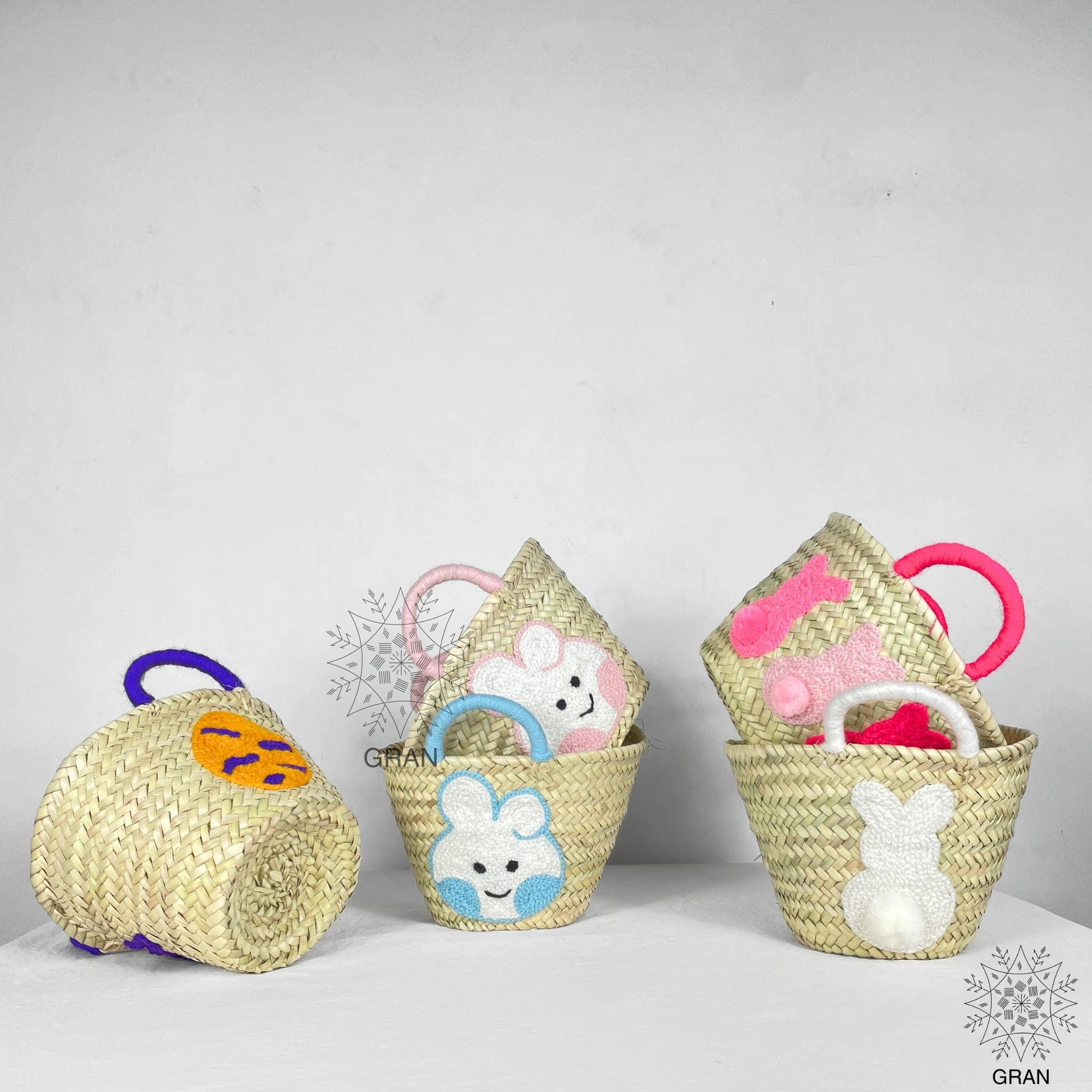 Gran Wholesale – wholesale Basket – Kids & baby – Easter Straw Basket, Personalized Easter Gift For Kids.4