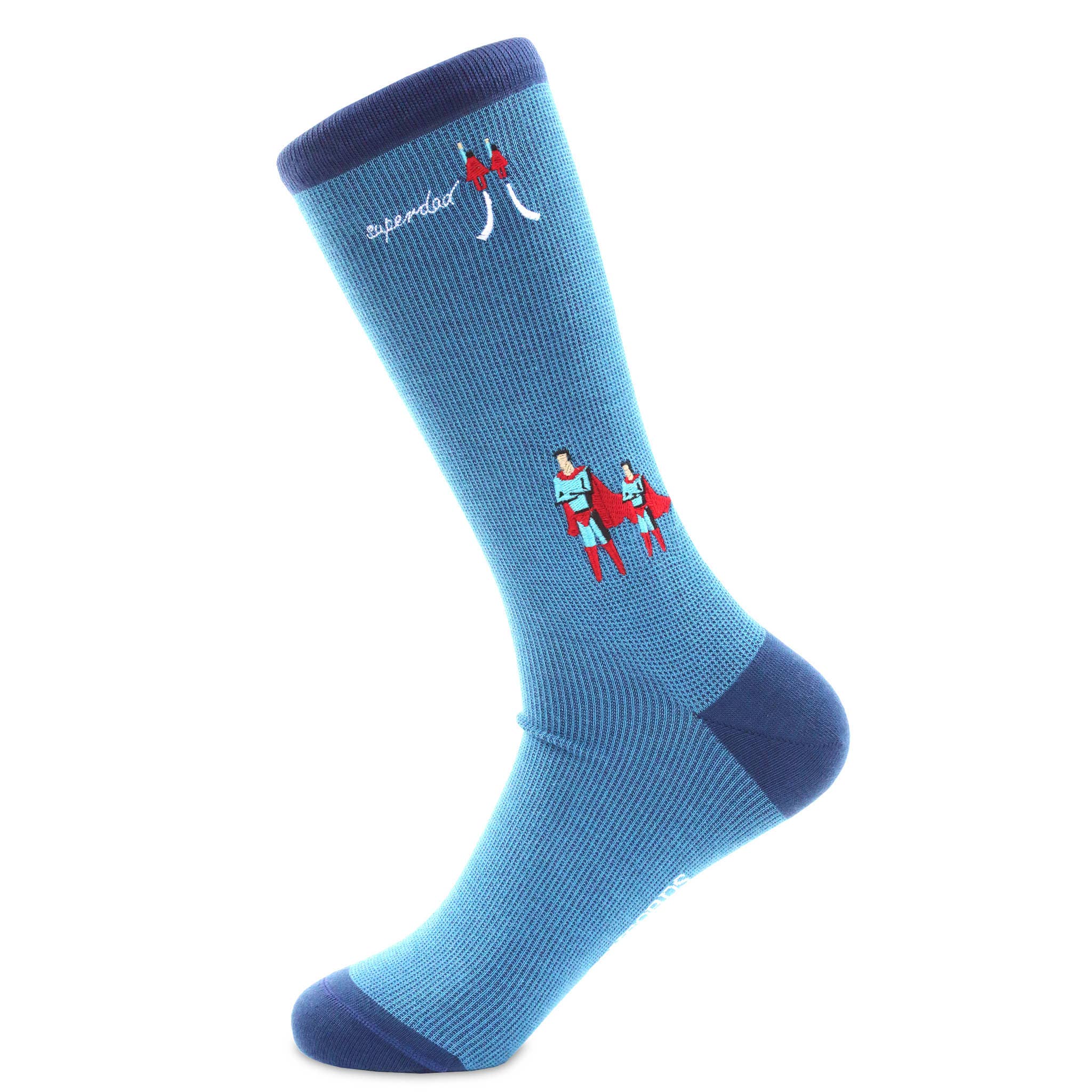 Soxfords - Wholesale Socks - Men's - "Superdad" - Father & Son Themed Embroidered Pima Socks