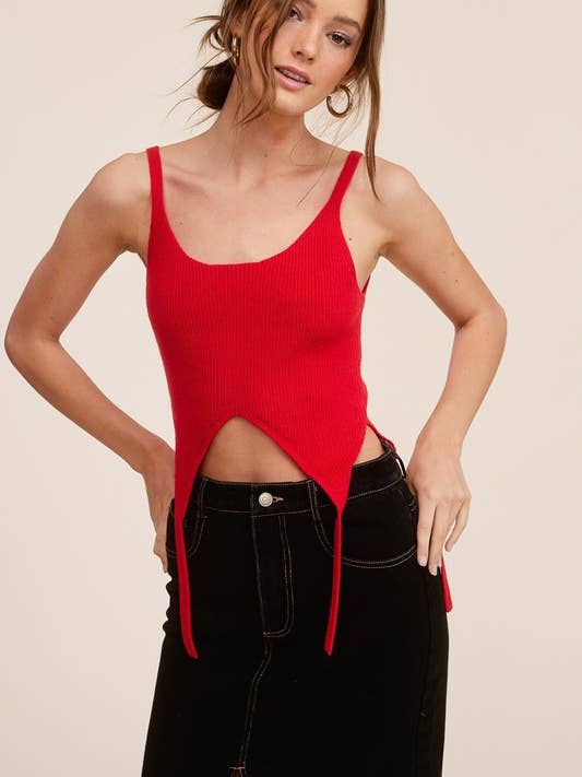 Mimosa - Wholesale Knit Top - Women's - Garter Strap Soft Knitted Tank Sweater Top3
