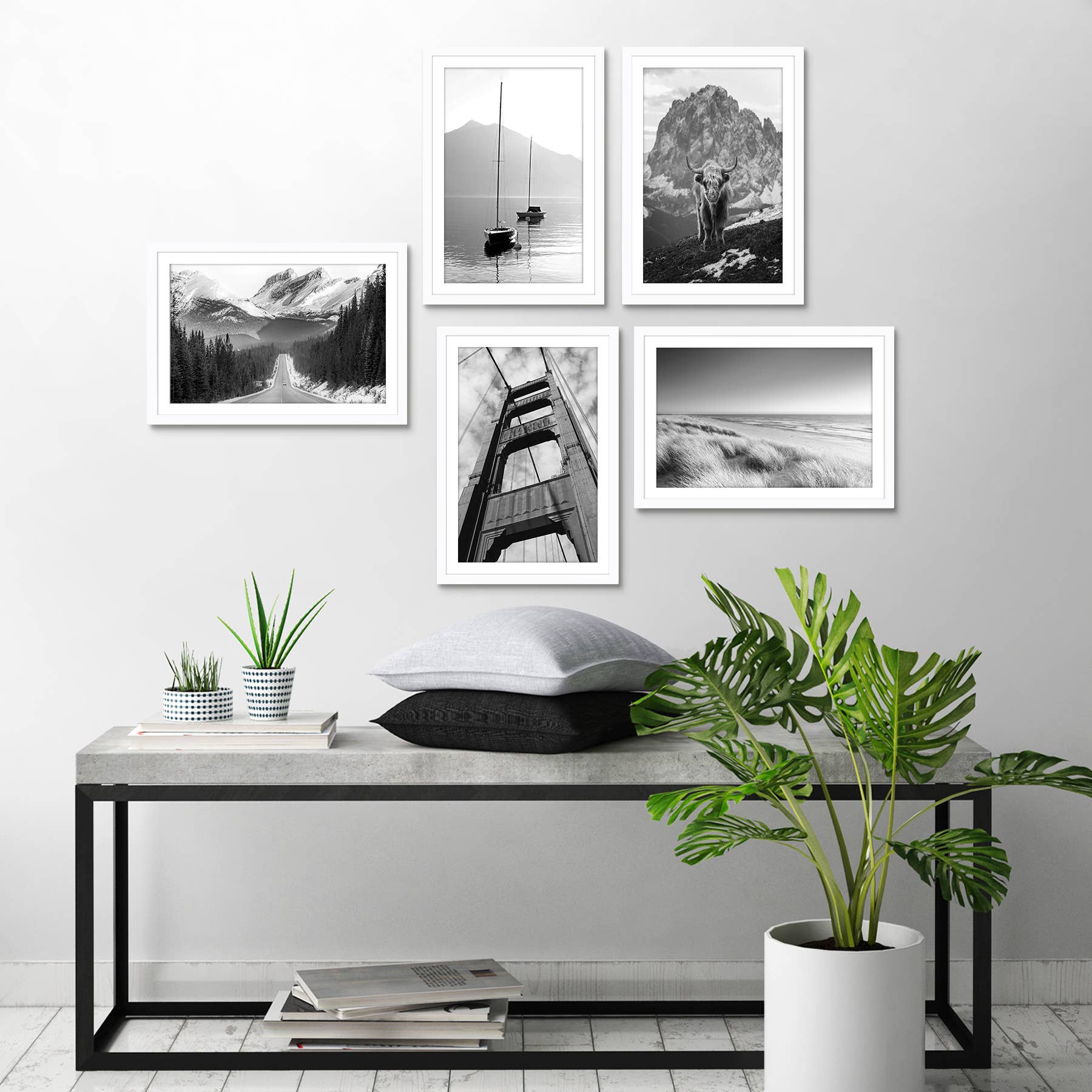 Americanflat - Wholesale Picture Frame - Americanflat Picture Frame with Mat Slim Molding (5 Pack)9