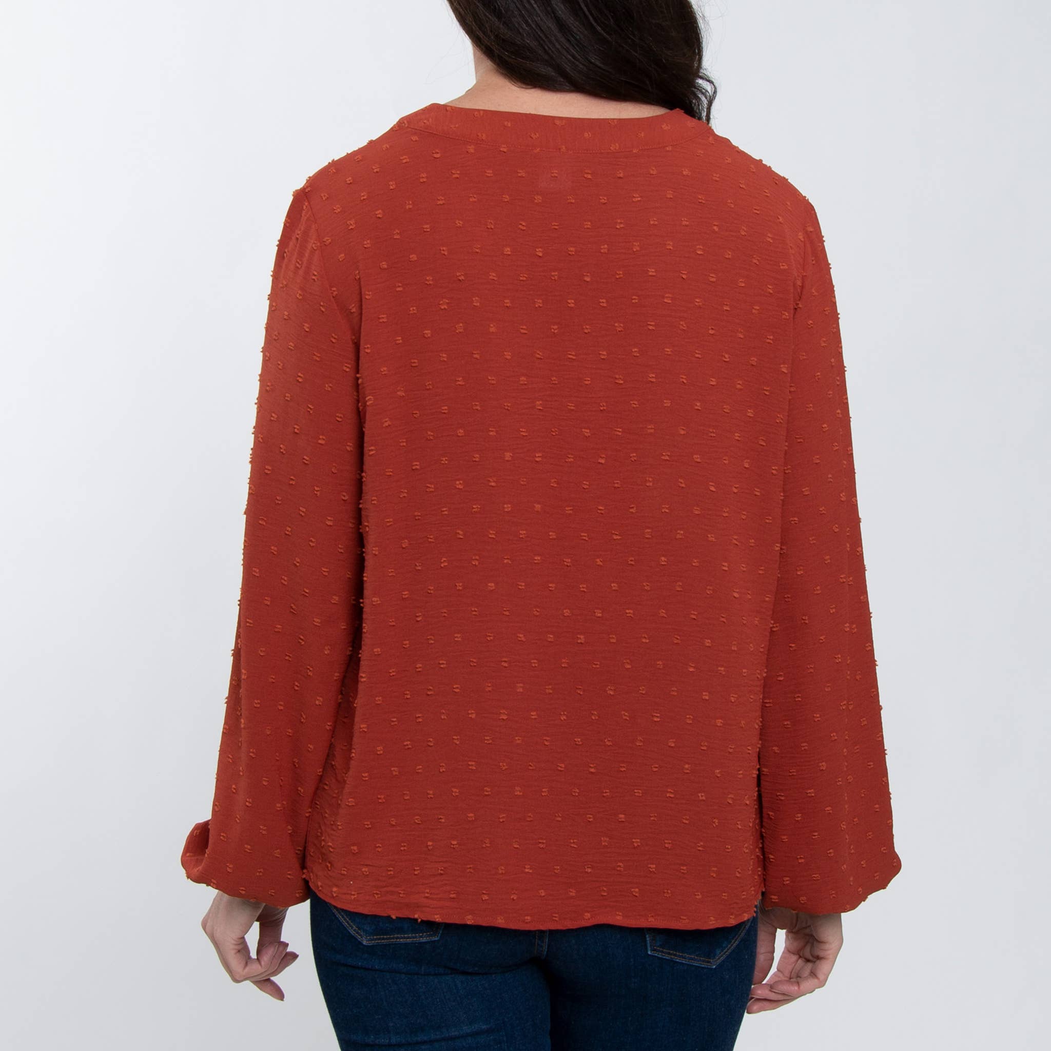 Elsie & Zoey - Vendita all'ingrosso Camicetta - Donna - Camicetta da contadino a maniche lunghe Perrie Swiss Dot10