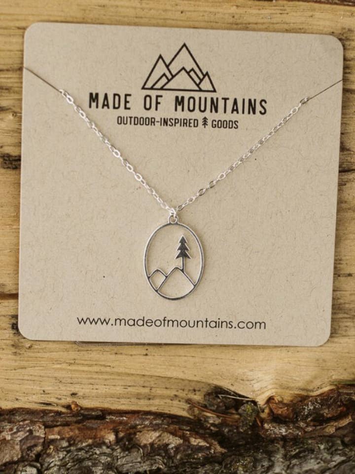 Little Pine Necklace | Sterling Silver or Gold Filled for wholesale by Made of Mountains