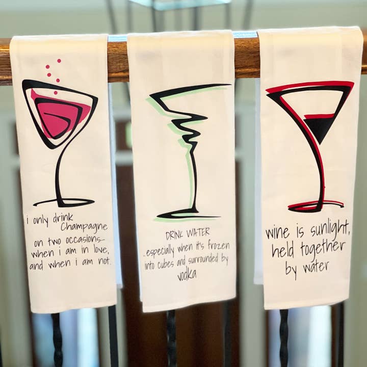 Pretty Clever Words - Vente Torchons - Bar humoristique, cuisine, torchon, cocktails et champagne LG