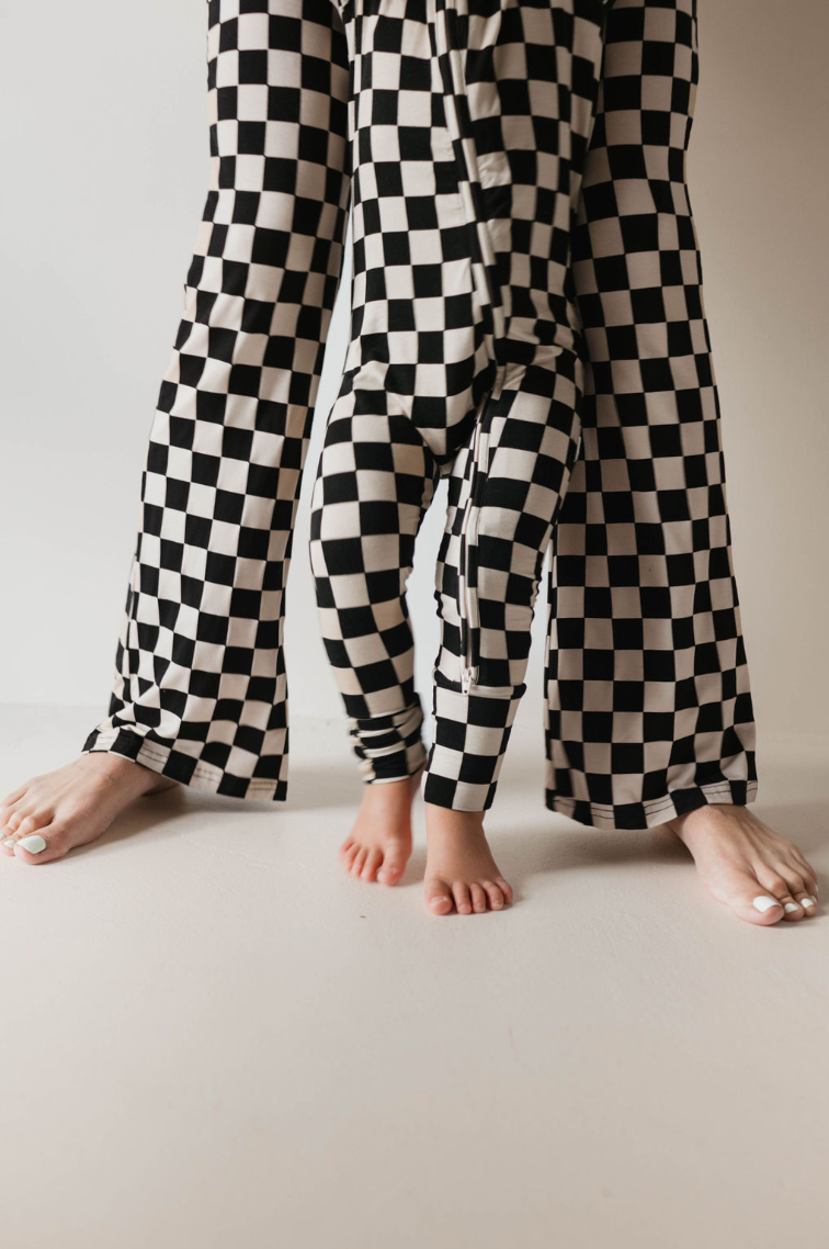 Forever French Baby - Wholesale Sleepwear Set - Women's - Women's Bamboo Pajamas | Black Checkerboard12