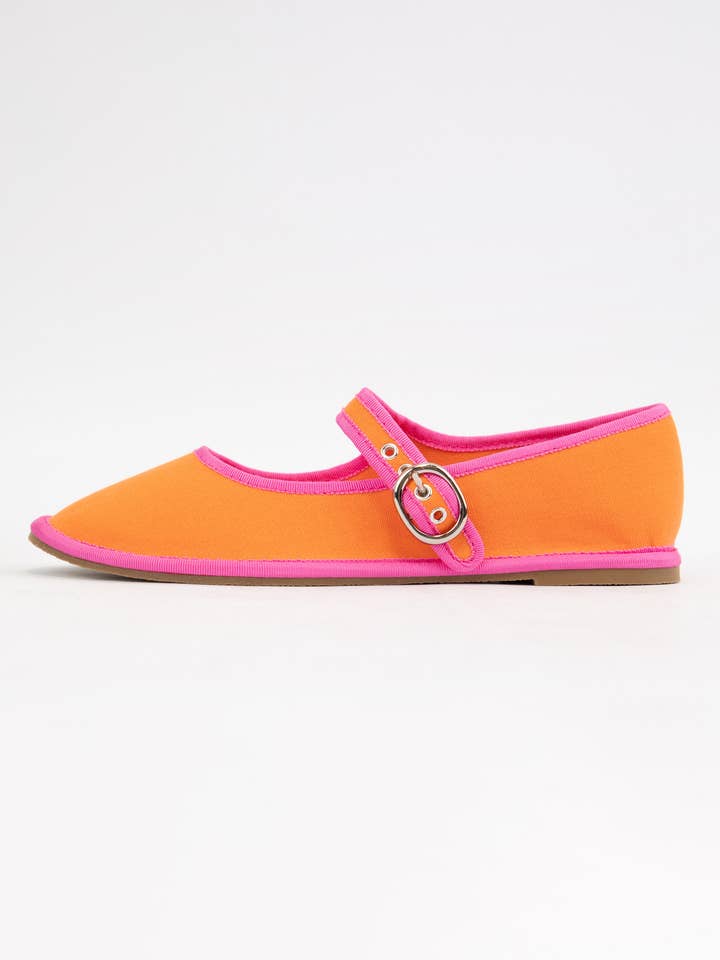 CCOCCI - Vendita all'ingrosso Ballerine - Donna - Ballerine Mary Jane in cotone con punta tonda FLETA