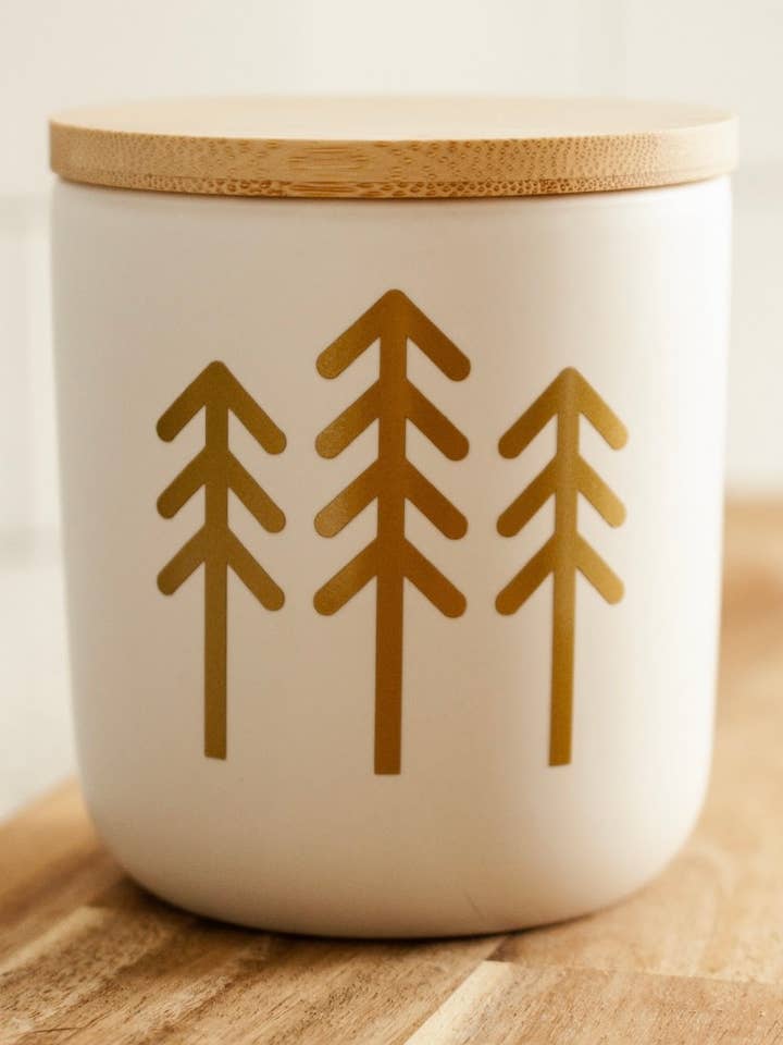 Forest: fraser fir, white tea, eucalyptus (11 oz soy) for wholesale by FireLight Candle