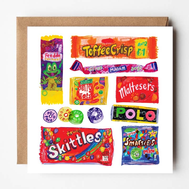 Movie Munchies Greetings Card for wholesale by Sarah Millin