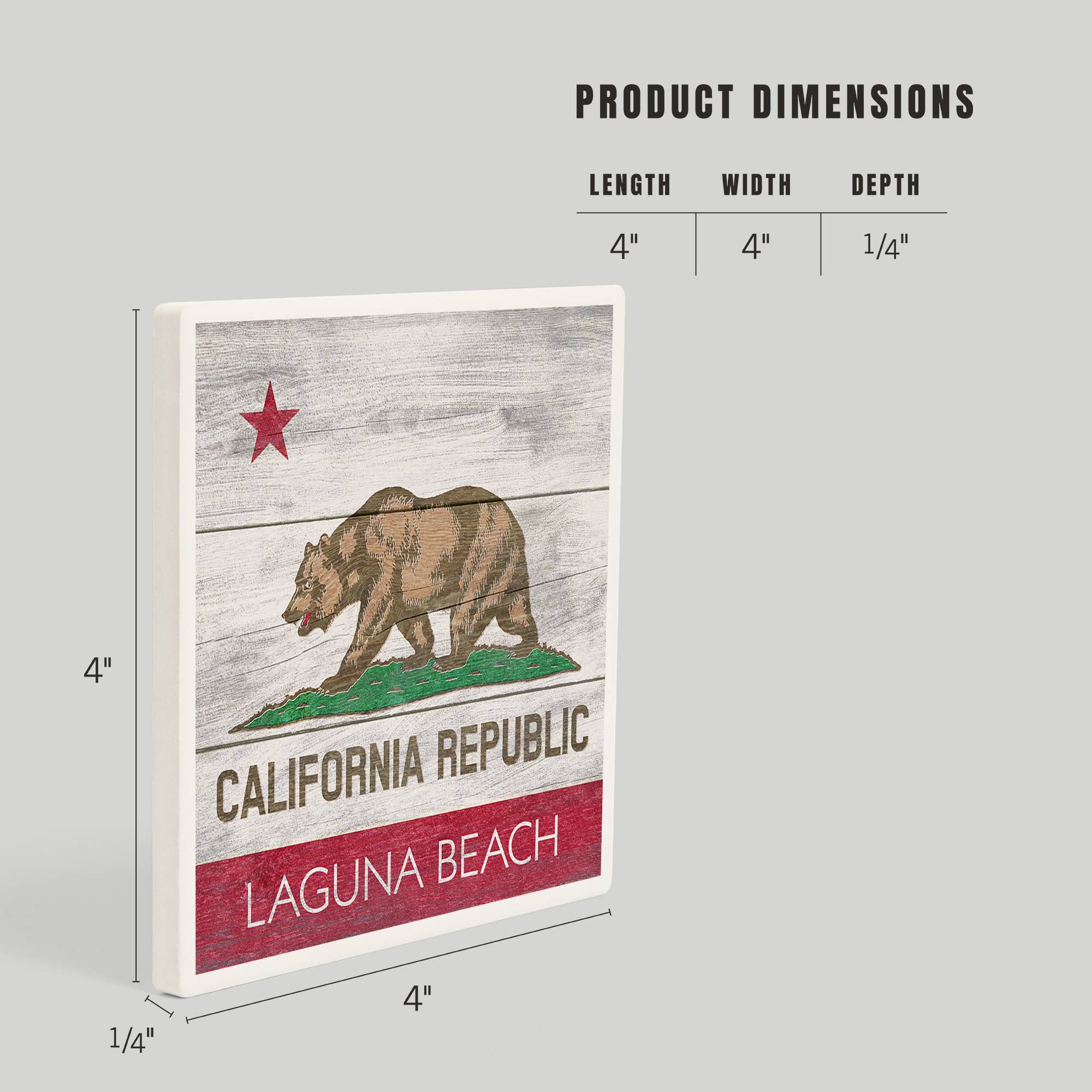 Lantern Press – wholesale Coasters – Ceramic Coaster Laguna Beach, California, Rustic Californ…3